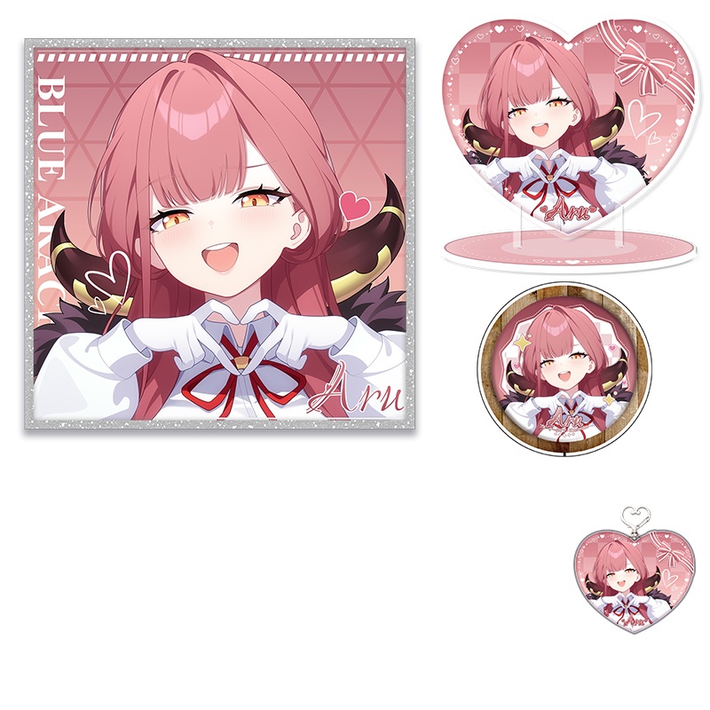Blue Archive bluearchive ブルーアーカイブ 陸八魔アル アクリルスタンド アクリルキーホルダー 色紙 缶バッジ