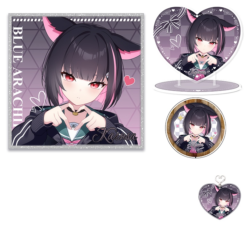 Blue Archive bluearchive ブルーアーカイブ 杏山カズサ アクリルスタンド アクリルキーホルダー 色紙 缶バッジ