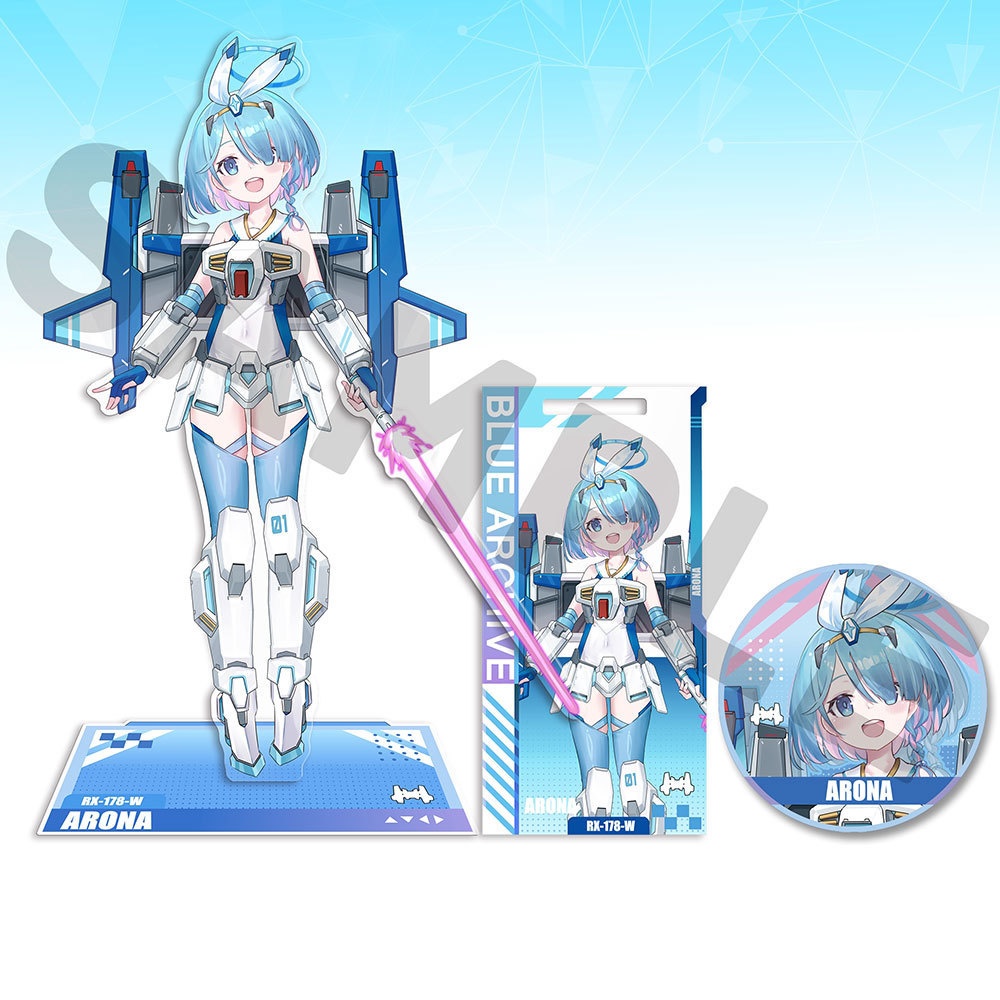 Blue Archive bluearchive ブルーアーカイブ アロナ アクリルスタンド アクリルキーホルダー 缶バッジ