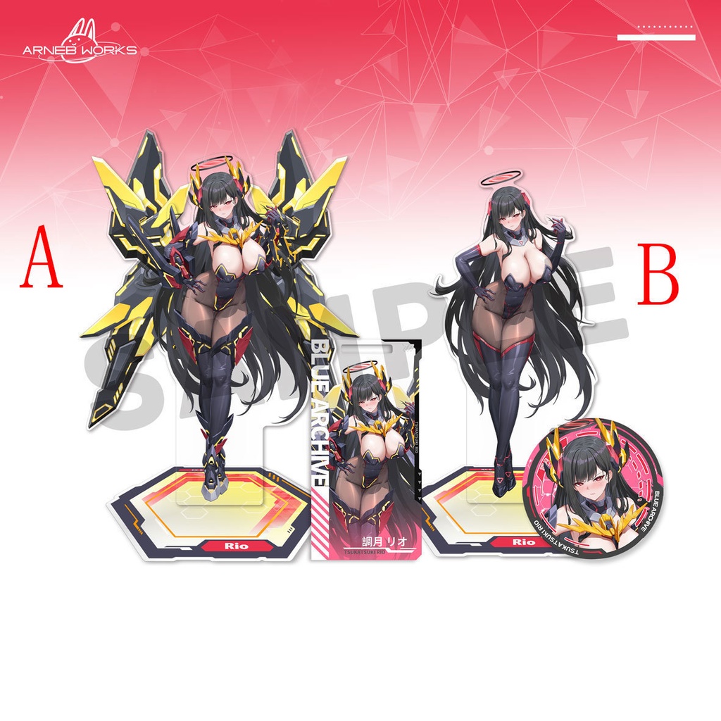 Blue Archive bluearchive ブルーアーカイブ 調月リオ アクリルスタンド アクリルキーホルダー 缶バッジ