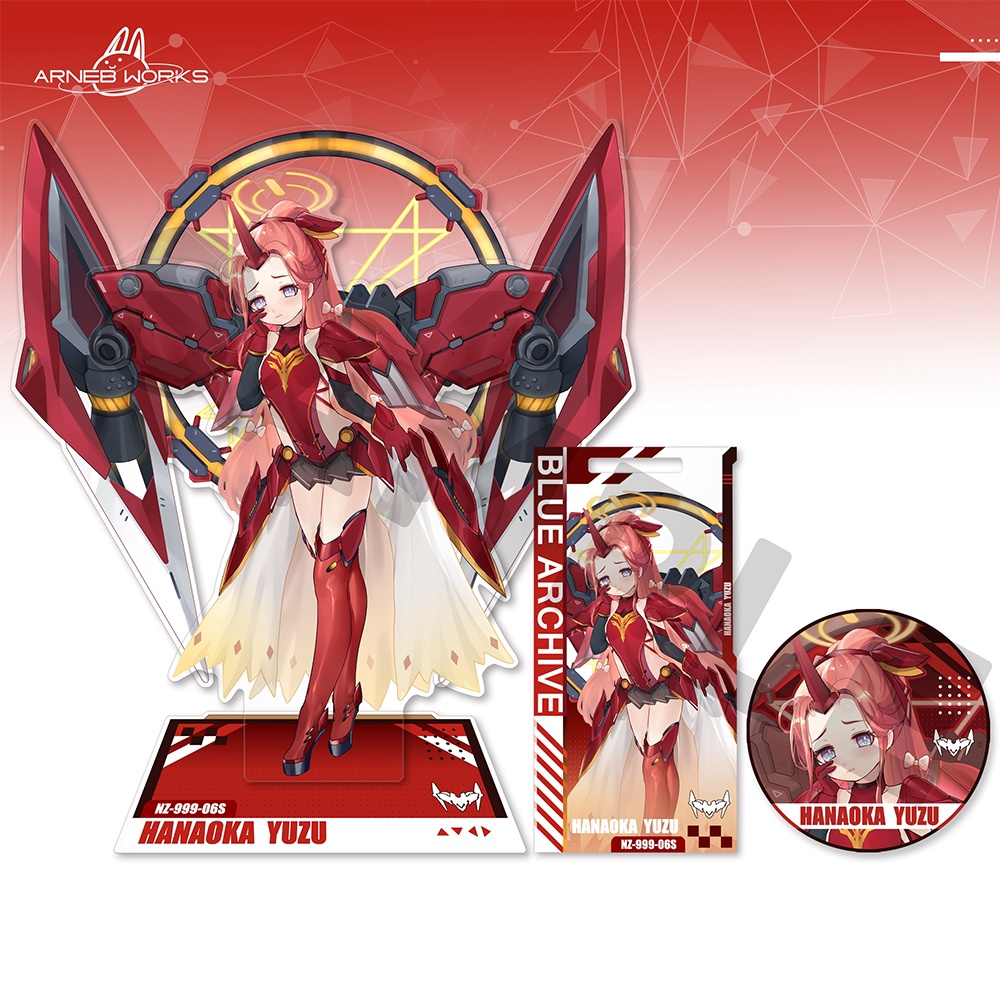 Blue Archive bluearchive ブルーアーカイブ 花岡ユズ アクリルスタンド アクリルキーホルダー 缶バッジ