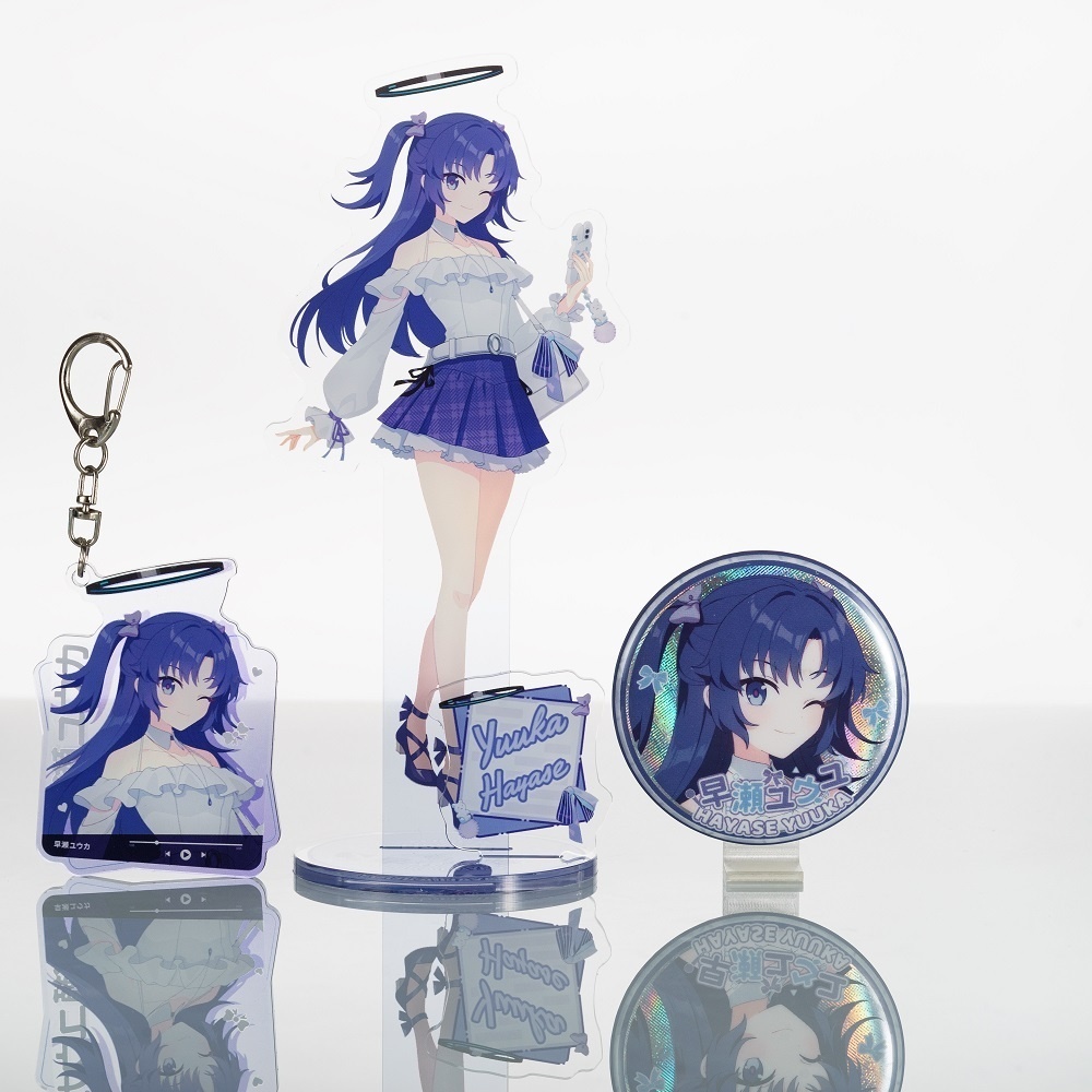 Blue Archive bluearchive ブルーアーカイブ 聖園ミカ 空崎日奈 早瀬ユウカ 生塩ノア アクリルスタンド アクリルキーホルダー 缶バッジ