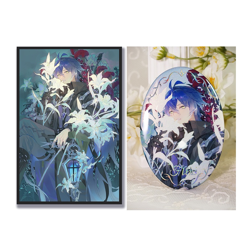 Genshin Impact 原神 フリンズ 色紙 缶バッジ