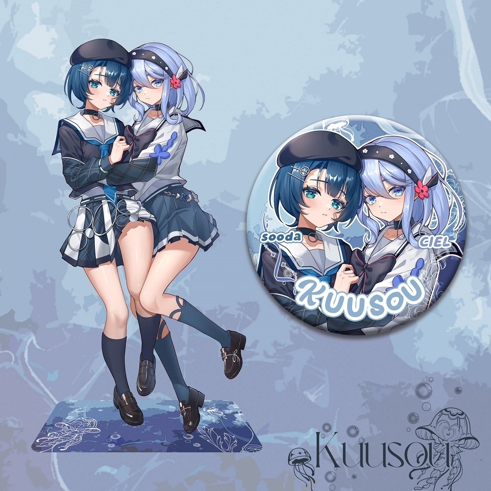 神椿スタジオ ciel sooda 空爽 アクリルスタンド 缶バッジ