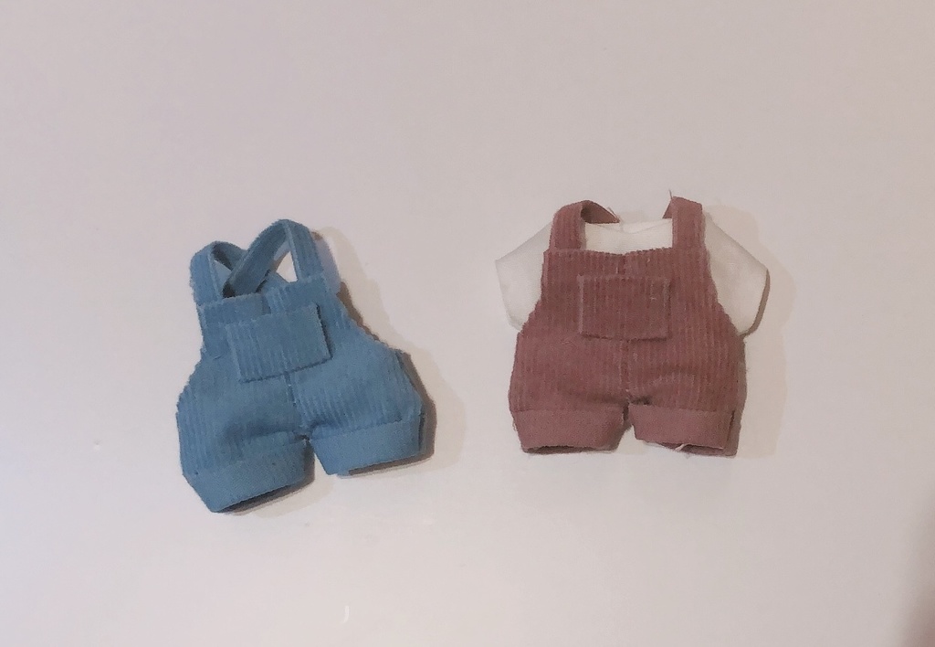 10cmぬいぐるみ用 コーデュロイサロペット