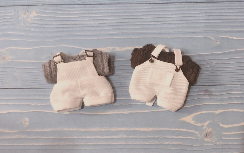 10cmぬいぐるみと12cmぬいぐるみ用 ニット サロペット