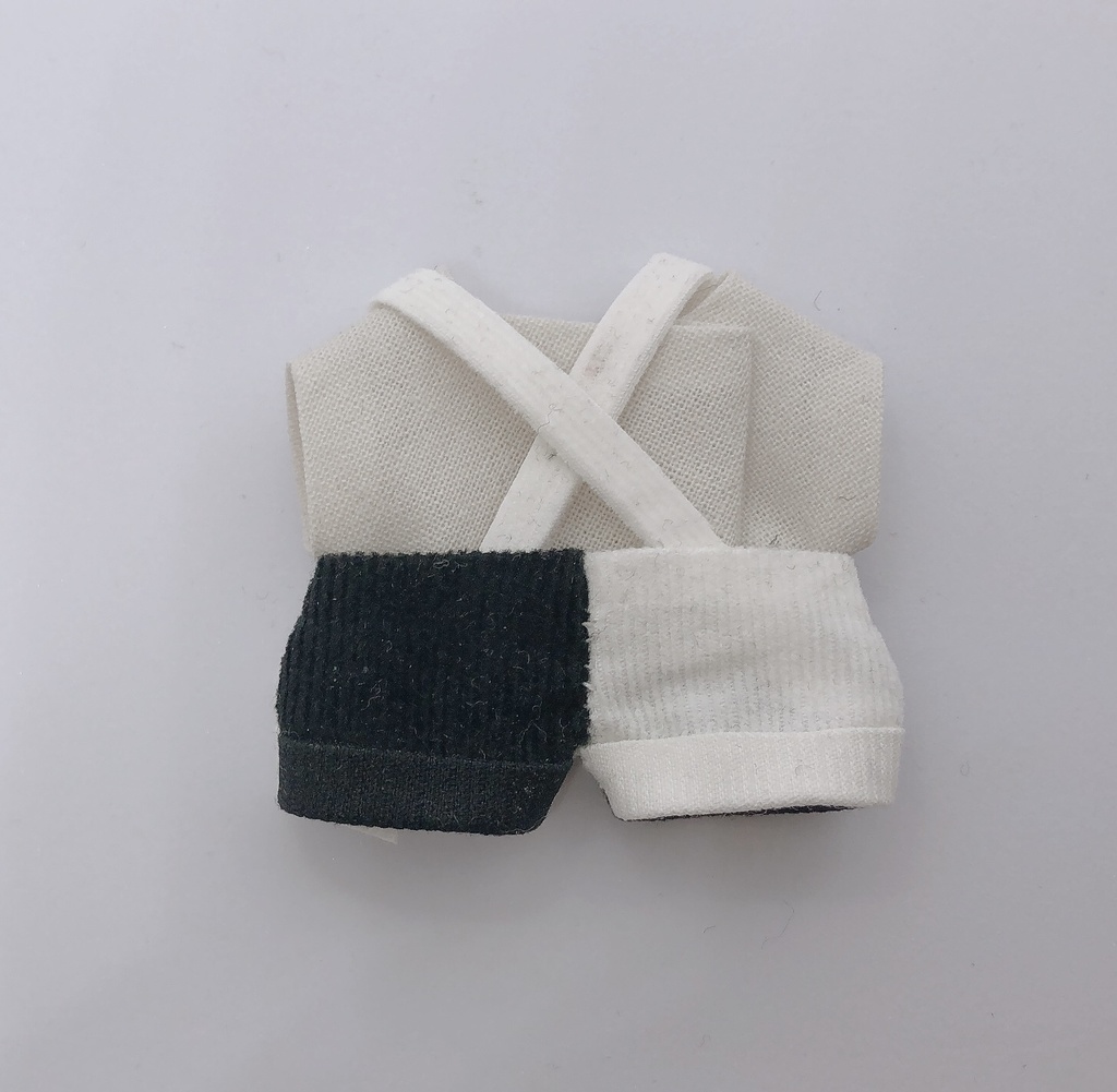 10cmぬいぐるみと12cmぬいぐるみ用 パンダサロペット