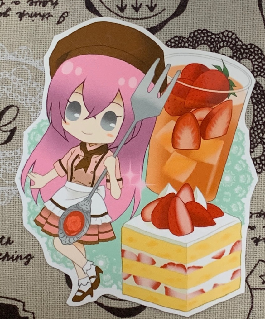 アドリ＆クオリ　ケーキ屋さんステッカー