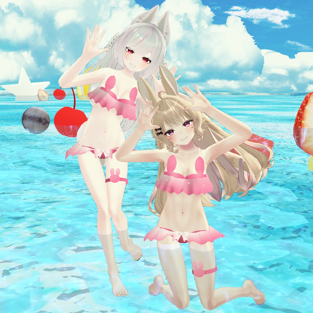 リーファ・ルーナリットちゃん用「うさぎ水着」【スキニング済み】