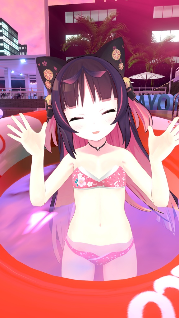 猫山苗(ねこやま なえ)用「和風水着」【スキニング済み】