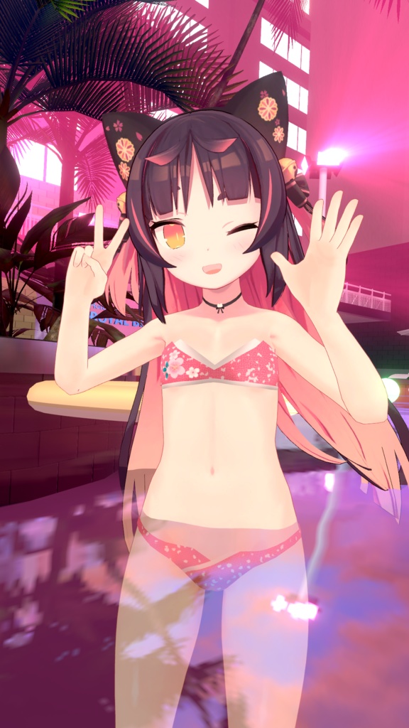 猫山苗(ねこやま なえ)用「和風水着」【スキニング済み】