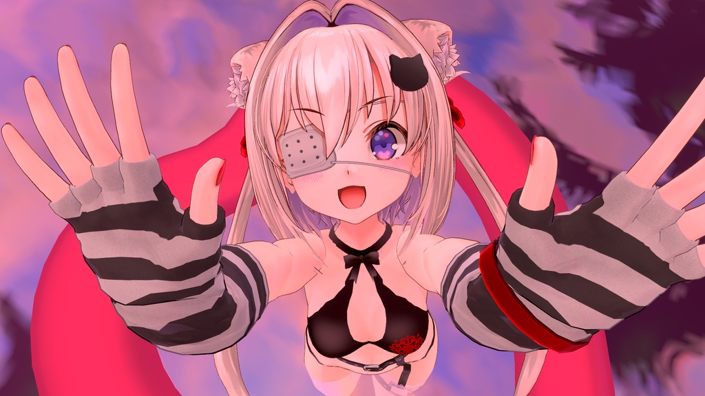 宵闇ねこるちゃん用「リボン付きエレガント水着」【スキニング済み】