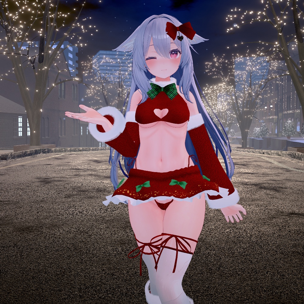 【ギミック入り!】桔梗・マヌカ・萌・カリン(こまどアバター) サンタ衣装【スキニング済み】