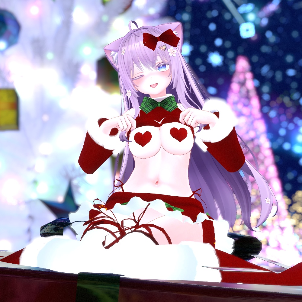 【ギミック入り!】桔梗・マヌカ・萌・カリン(こまどアバター) サンタ衣装【スキニング済み】