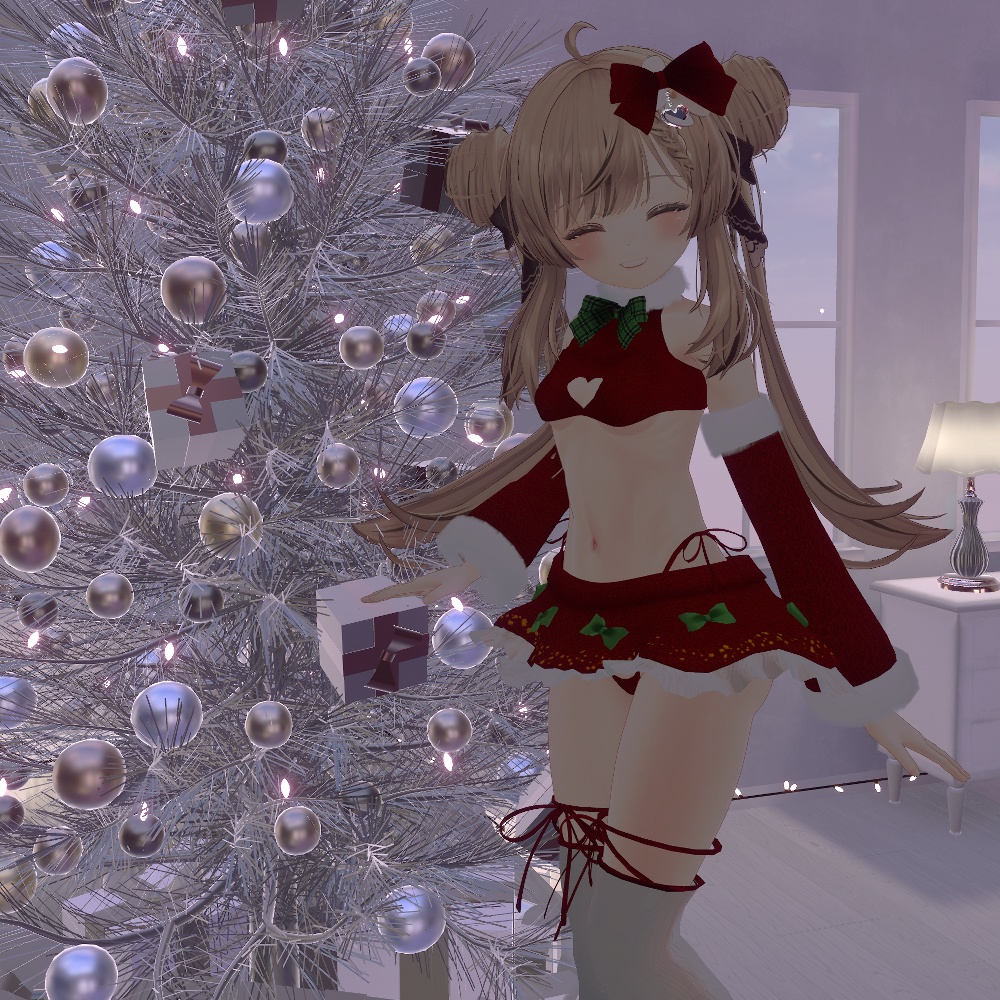 【ギミック入り!】桔梗・マヌカ・萌・カリン(こまどアバター) サンタ衣装【スキニング済み】