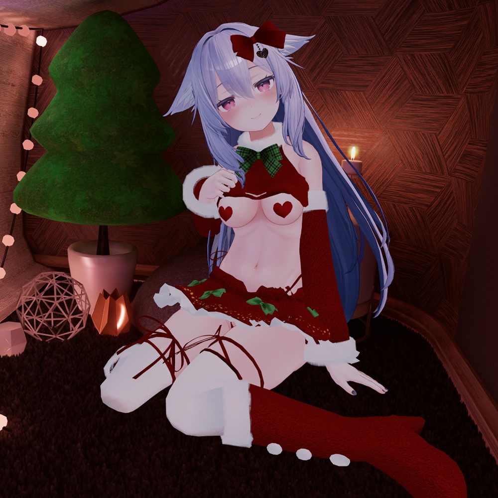 【ギミック入り!】桔梗・マヌカ・萌・カリン(こまどアバター) サンタ衣装【スキニング済み】