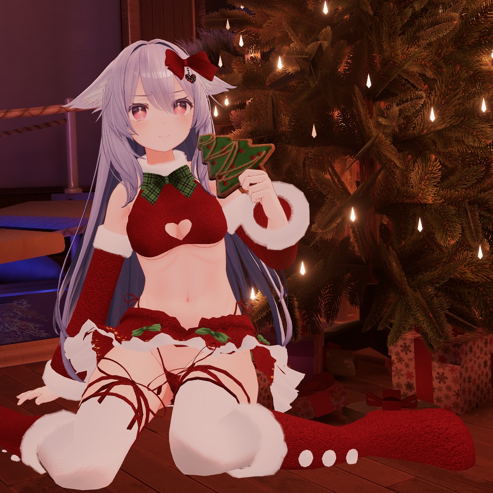 【ギミック入り!】桔梗・マヌカ・萌・カリン(こまどアバター) サンタ衣装【スキニング済み】