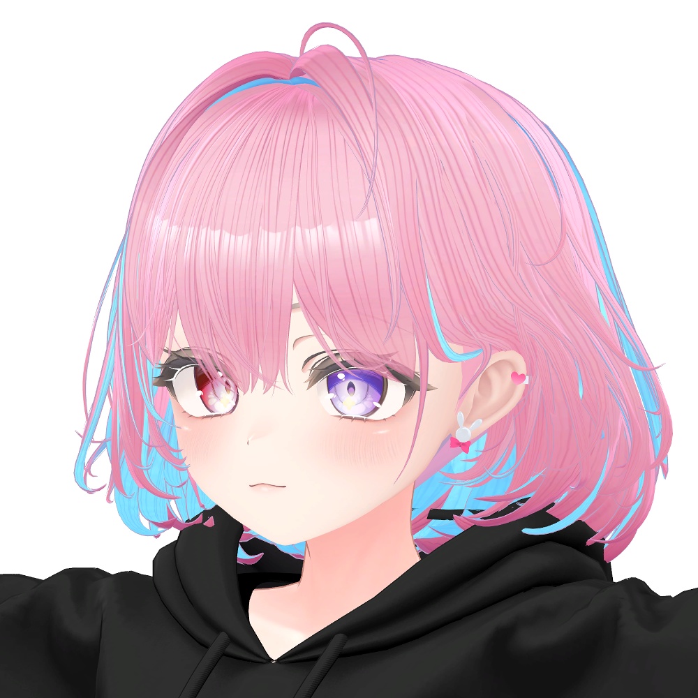 うさぎ&ハートピアス【汎用】