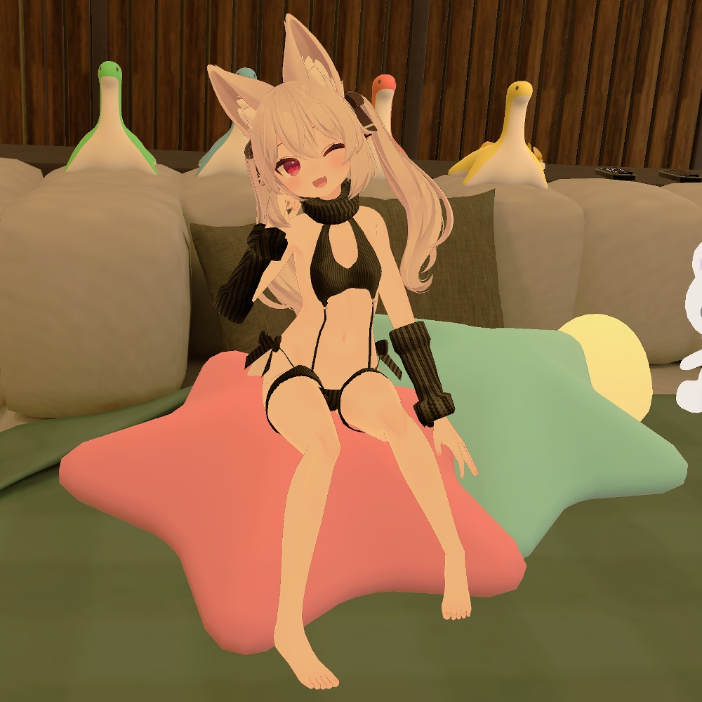 【マヌカ・桔梗・ルーナリット(リーファ共通)・ソラハ(つぼみ共通)・セレスティア・萌・舞夜・カリン(こまどアバター)用「ERONUNO」【スキニング済み】