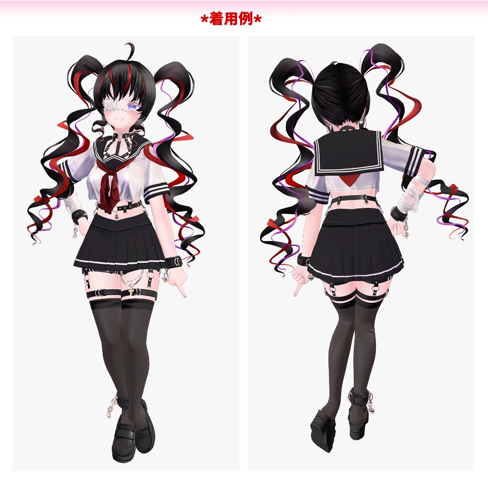 【21アバター対応+汎用】地雷系ツインテール