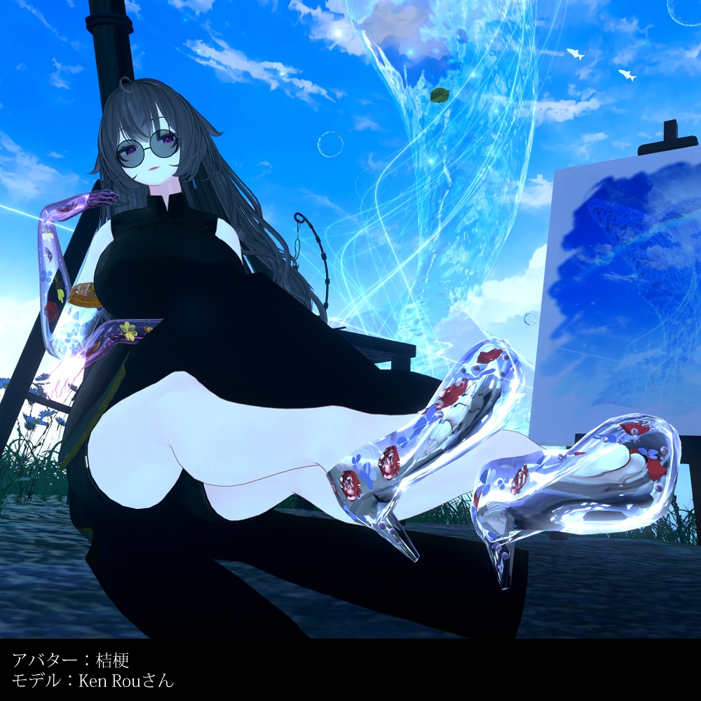 桔梗・マヌカ・萌・セレスティア・森羅5アバター対応「Glass Flower Shoes」