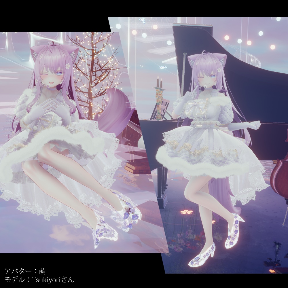 桔梗・マヌカ・萌・セレスティア・森羅5アバター対応「Glass Flower Shoes」