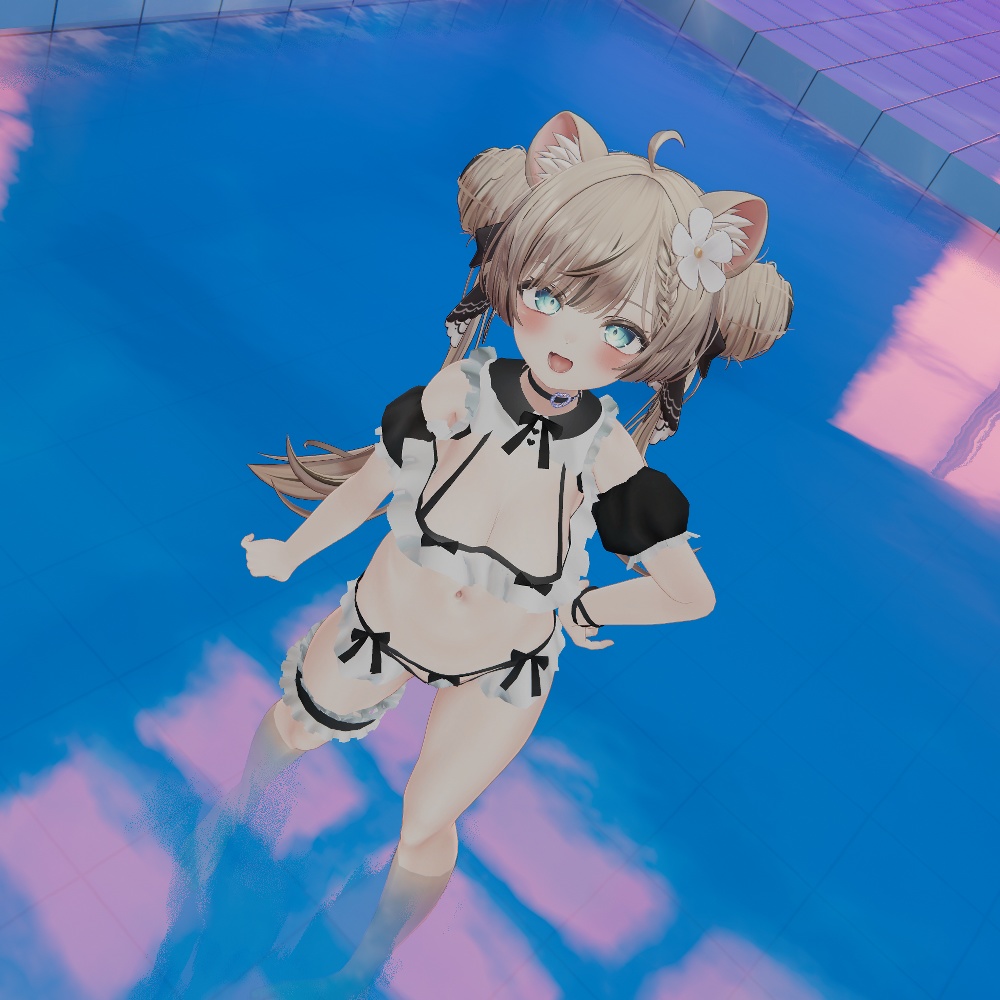 【マヌカ・萌・桔梗・カリン(こまどアバター)対応】ドキドキ♥メイドビキニ