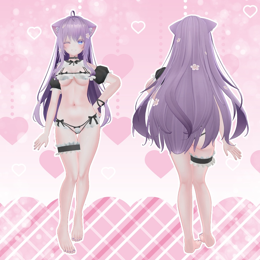 【マヌカ・萌・桔梗・カリン(こまどアバター)対応】ドキドキ♥メイドビキニ