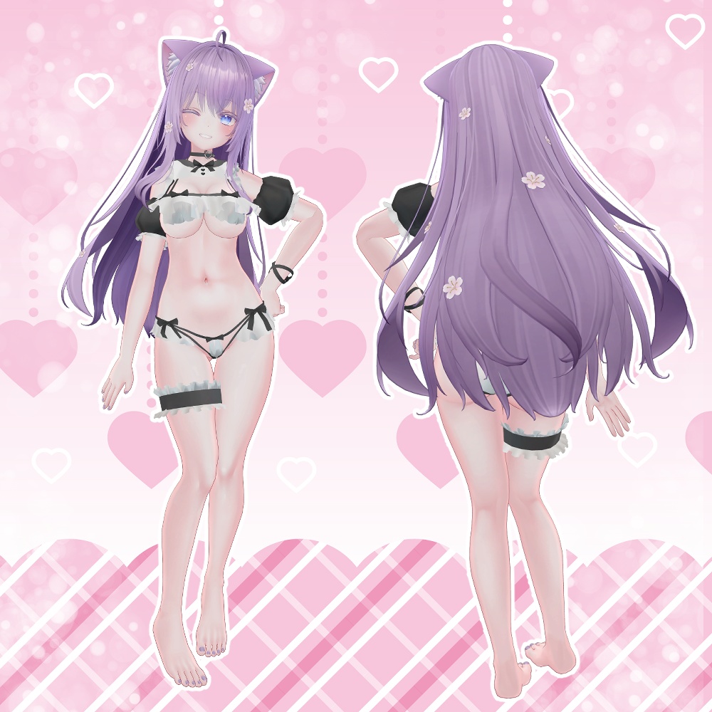 【マヌカ・萌・桔梗・カリン(こまどアバター)対応】ドキドキ♥メイドビキニ