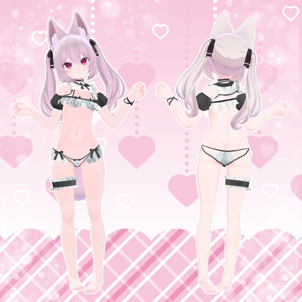 【マヌカ・萌・桔梗・カリン(こまどアバター)対応】ドキドキ♥メイドビキニ