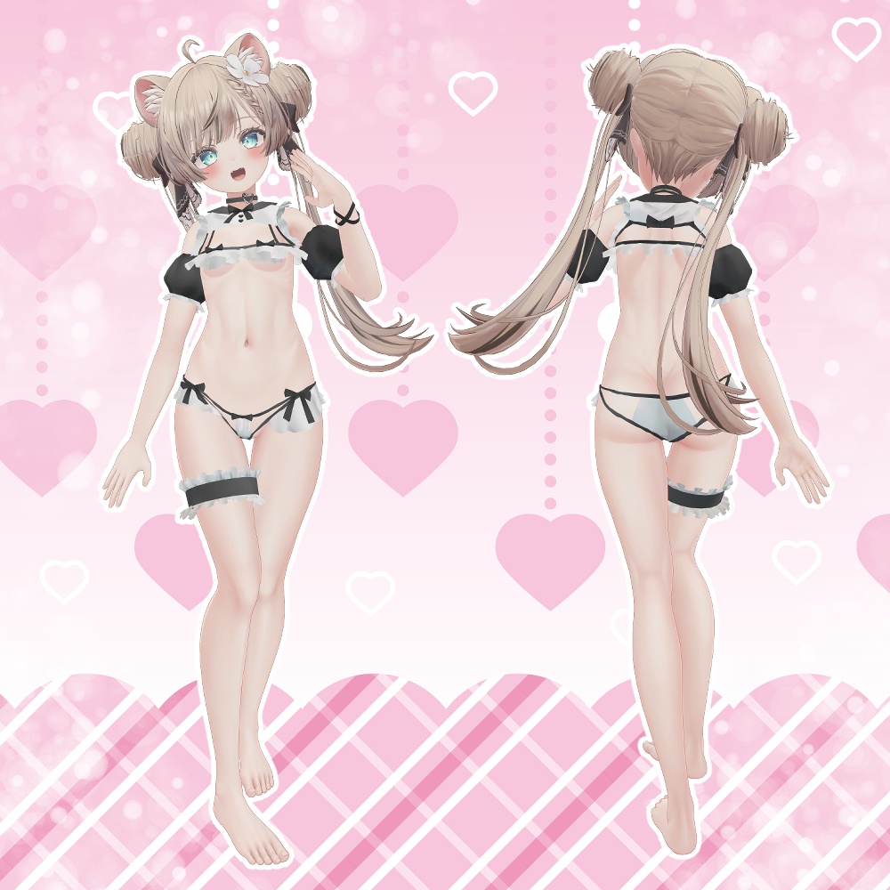 【マヌカ・萌・桔梗・カリン(こまどアバター)対応】ドキドキ♥メイドビキニ