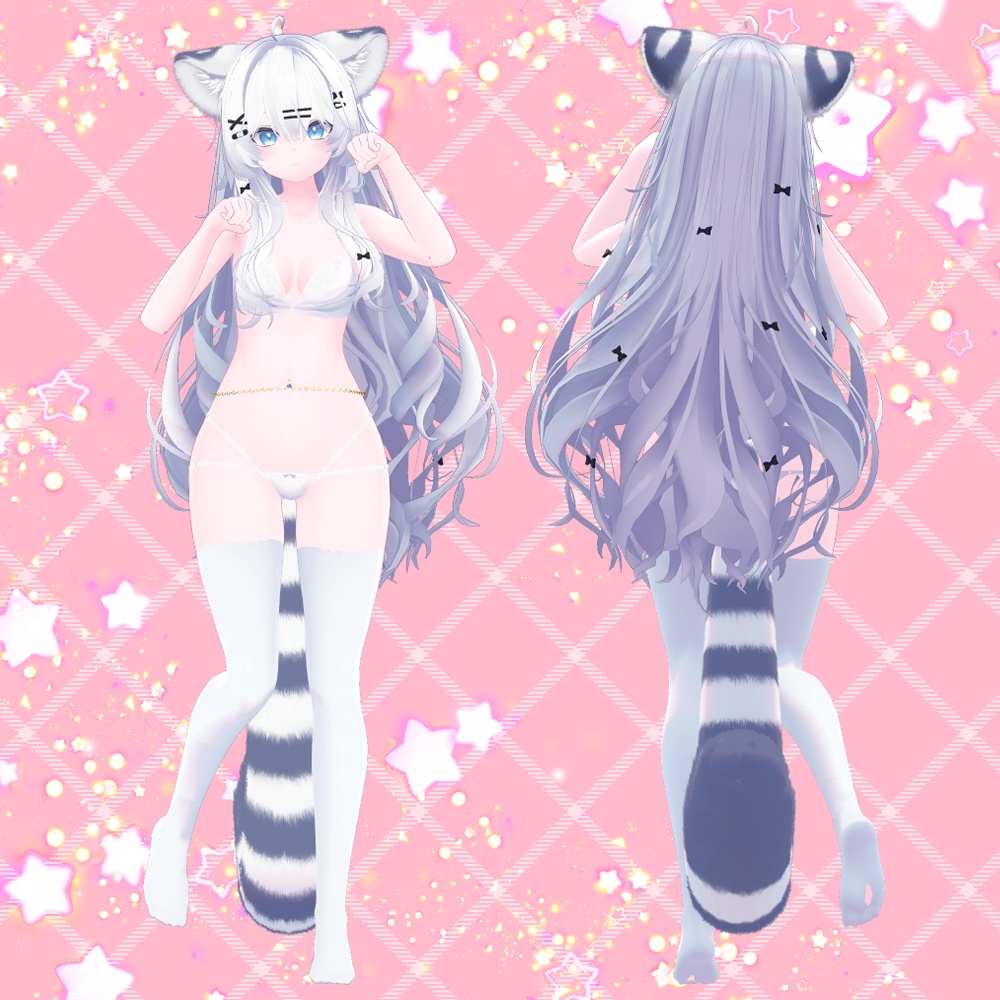 【しなの・マヌカ・萌・森羅・セレスティア・瑞希(ルルネ)・ラシューシャ・桔梗・ミルティナ対応】チェーン付きヘソピアス