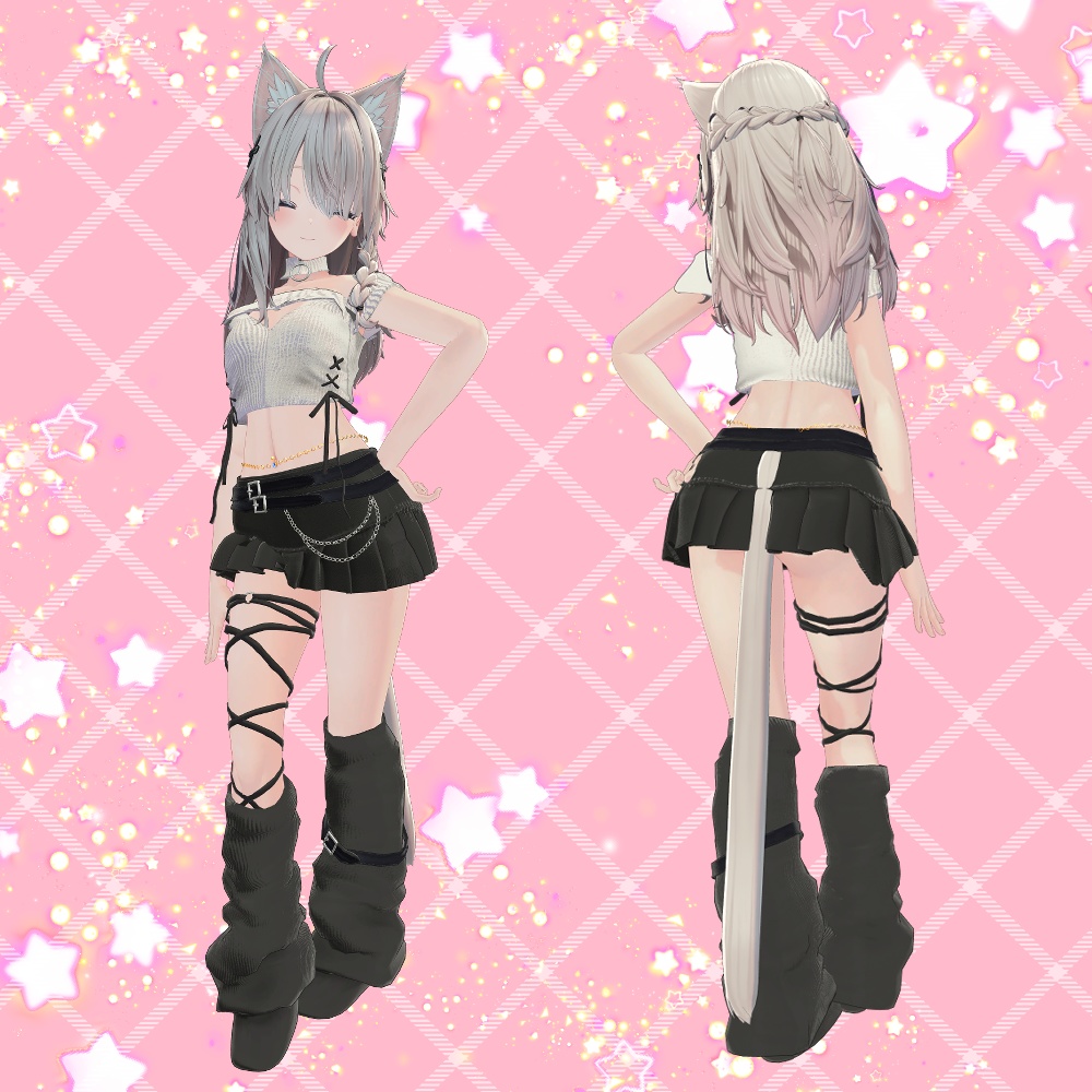 【しなの・マヌカ・萌・森羅・セレスティア・瑞希(ルルネ)・ラシューシャ・桔梗・ミルティナ対応】チェーン付きヘソピアス