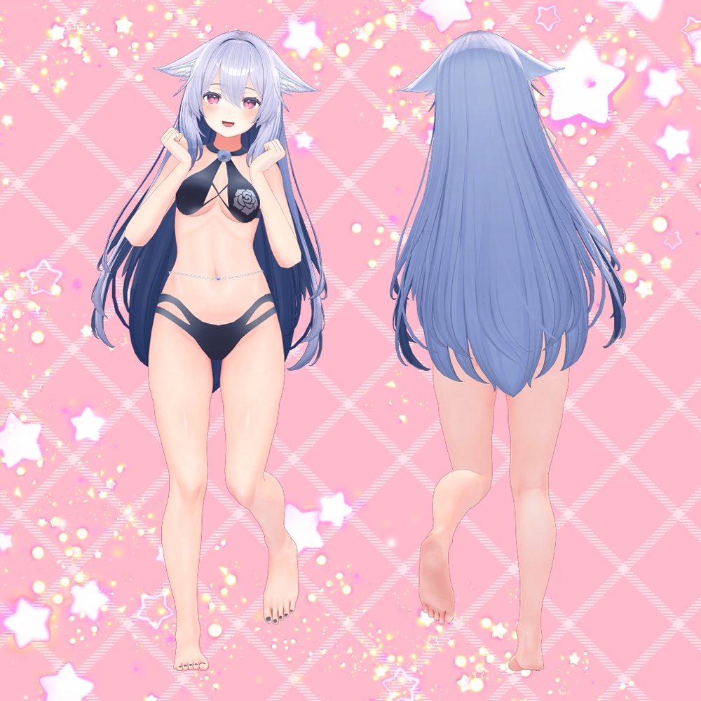 【しなの・マヌカ・萌・森羅・セレスティア・瑞希(ルルネ)・ラシューシャ・桔梗・ミルティナ対応】チェーン付きヘソピアス