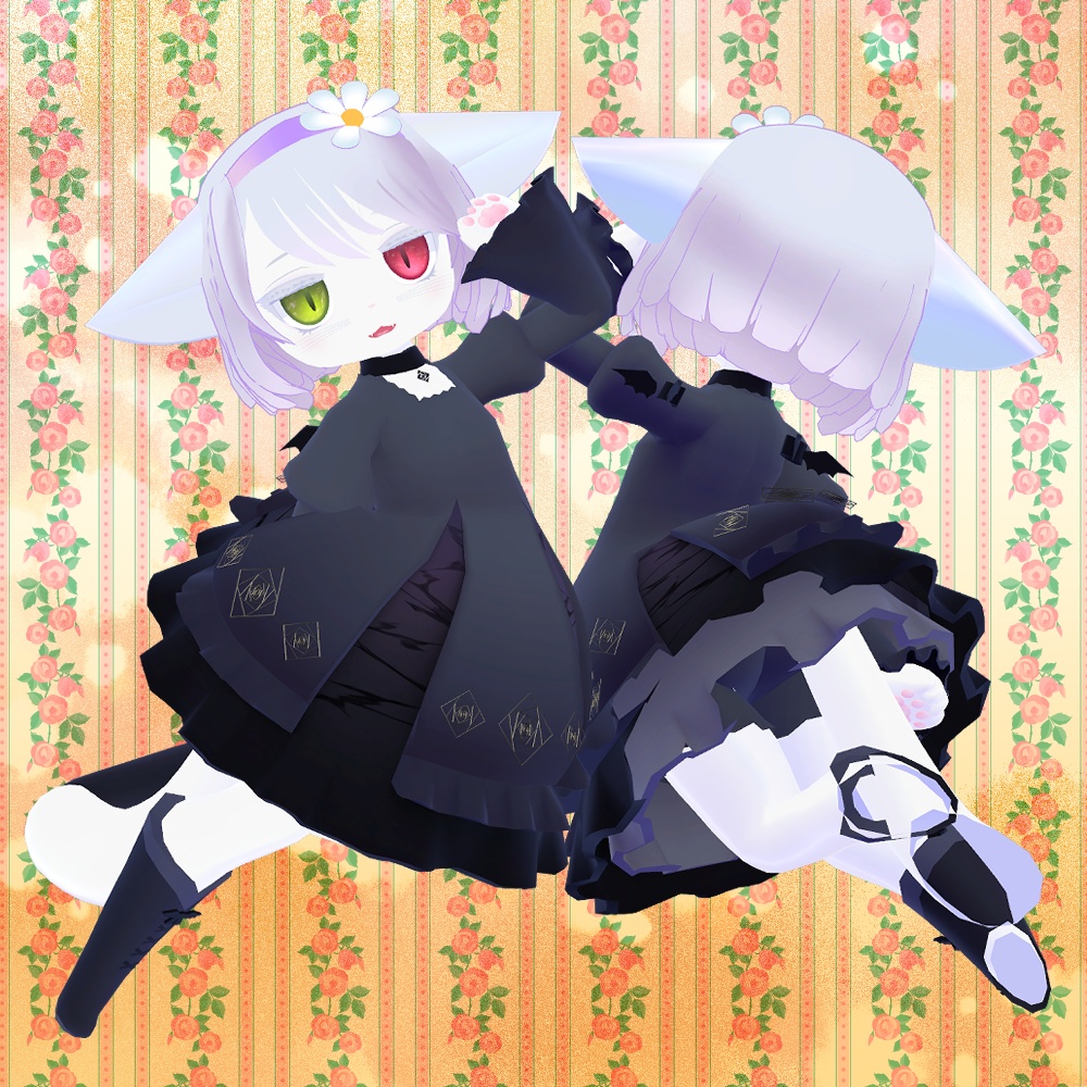 まめふれんず・カルキア対応「花バンド付きミニヘアー」