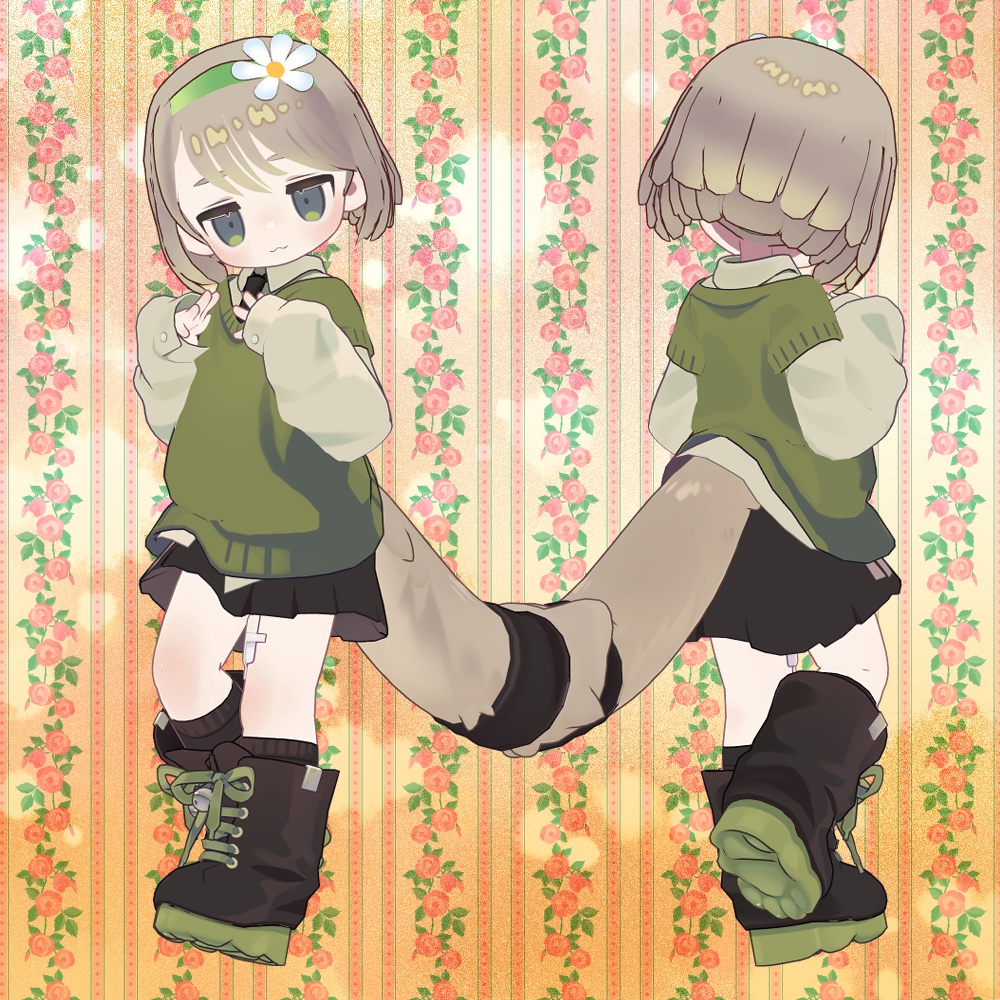 まめふれんず・カルキア対応「花バンド付きミニヘアー」