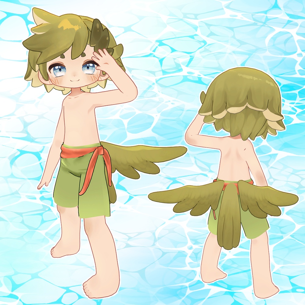 ウズルハ・リルレオ・まめひなた(まめふれんず)用「ズボン水着」