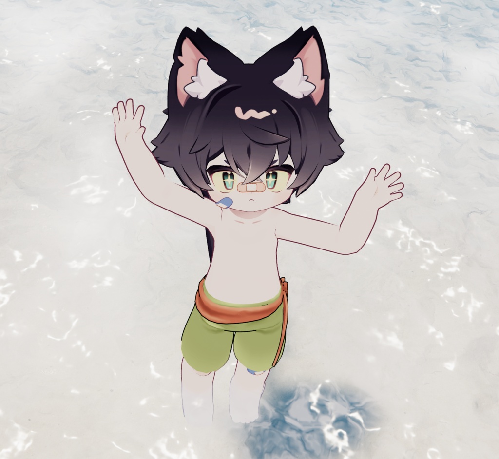 ウズルハ・リルレオ・まめひなた(まめふれんず)用「ズボン水着」