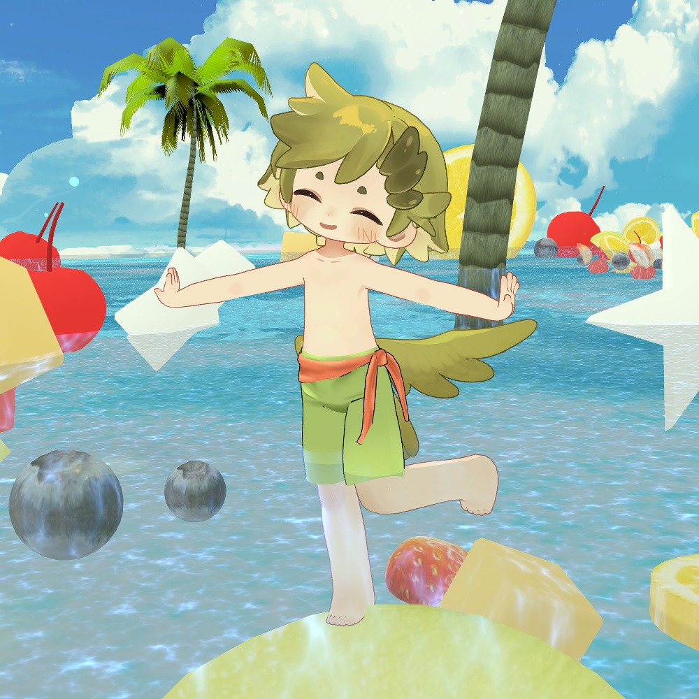 ウズルハ・リルレオ・まめひなた(まめふれんず)用「ズボン水着」