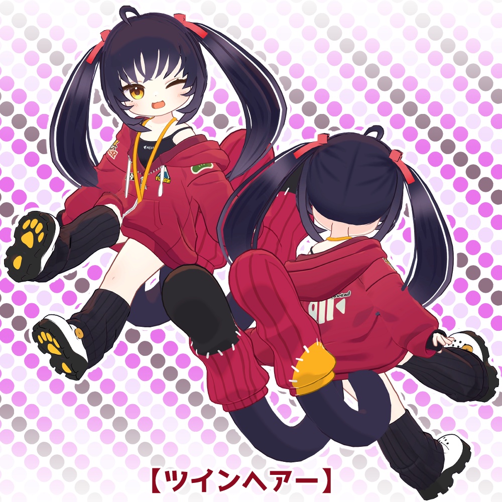 アズキちゃん用髪型5種