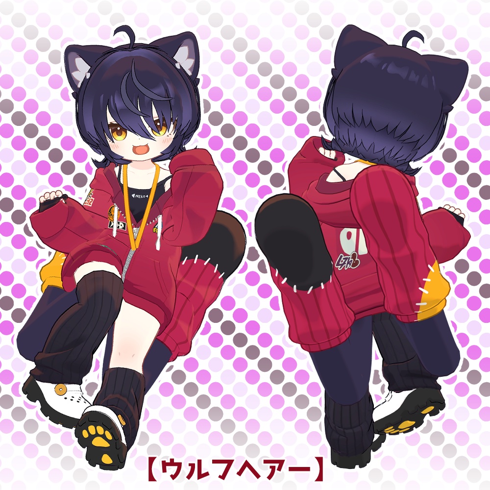 アズキちゃん用髪型5種