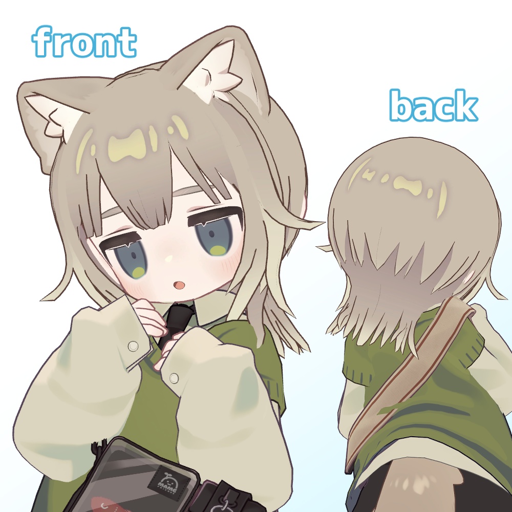 まめひなた・キプフェル・(まめふれんず)・コロネ・カルキア・アズキ対応「クールウルフミニヘアー」