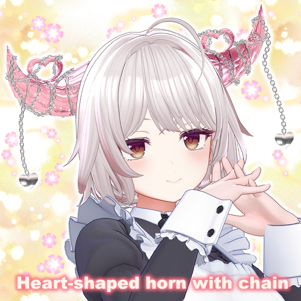 Heart-shaped horn with chain