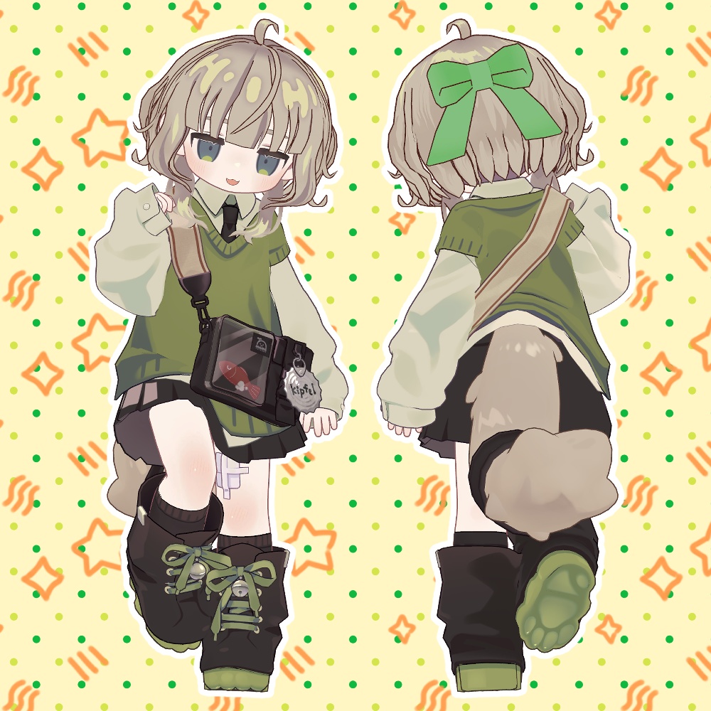 まめひなた・キプフェル・コロネ・アズキ・みみのこ・ネメシス・エルシオン対応「くるりリボンヘアー」