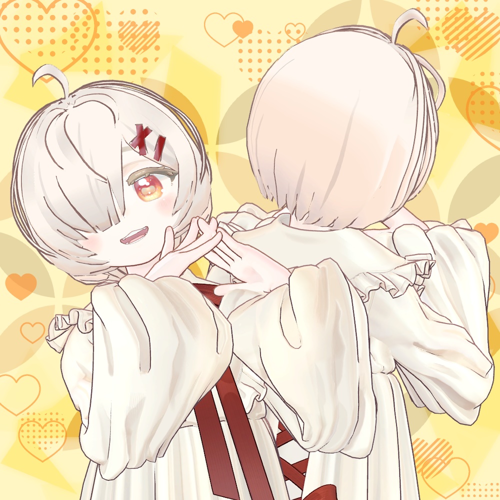 サバラム髪型2種「目隠れ」「マフラー付きセミロング」