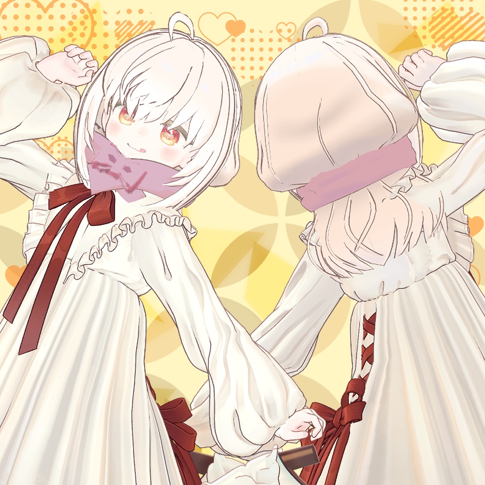 サバラム髪型2種「目隠れ」「マフラー付きセミロング」