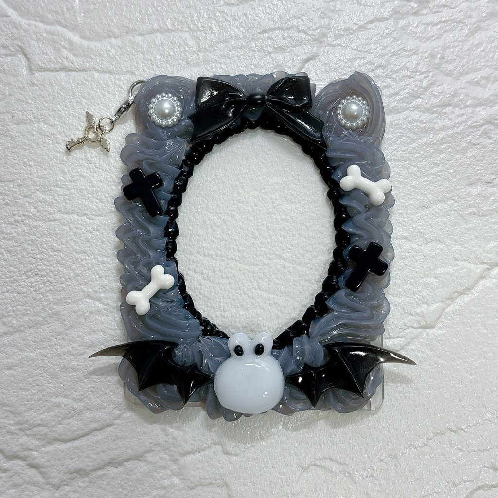 ☾ ににうさデビル☽(欲望クリアグレー・サークルタイプ) ホイップデコトレカケース ※鍵チャーム