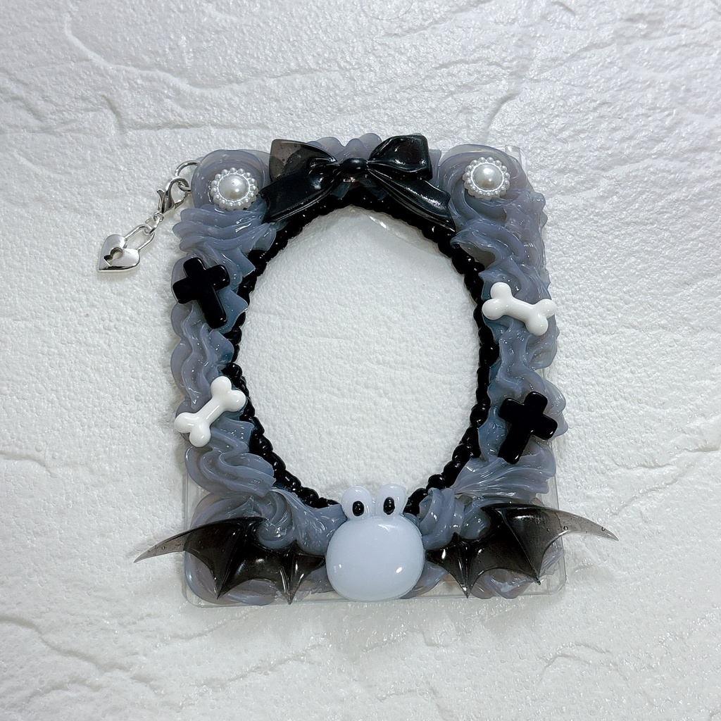 ☾ ににうさデビル☽(欲望クリアグレー・サークルタイプ) ホイップデコトレカケース ※錠前チャーム