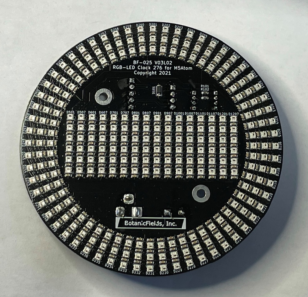 M5Atom 用 RGB LED 276 基板（丸形）