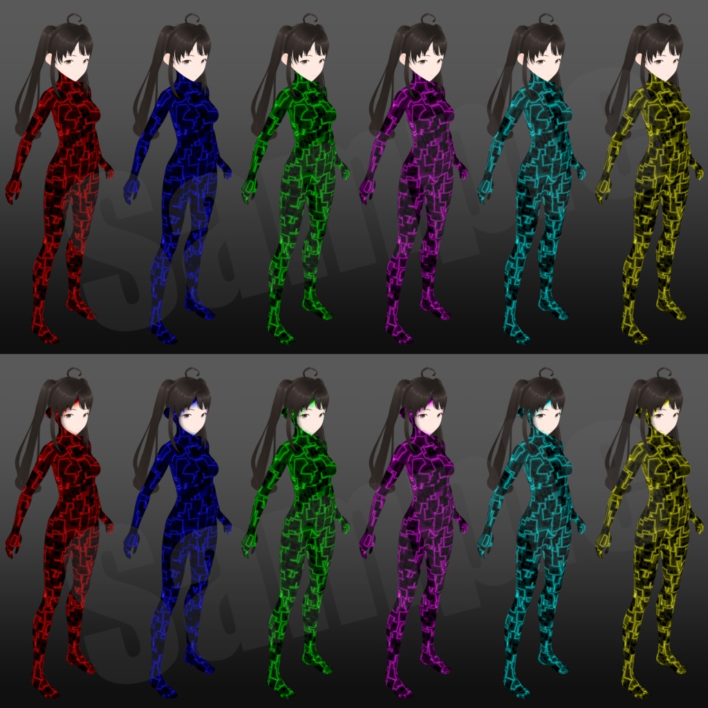 衣装テクスチャ・サイバースーツ【全6色】Cyber Textures【6 Colors】